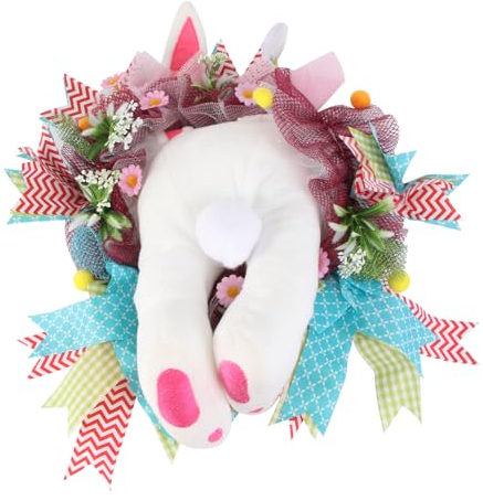 IMIKEYA 1stück Kreativer Osterkranz Hase Dekorative Und Türdekoration Für Ostern Indoor Und Outdoor Mit Lebendigen Farben Und Natürlichem Design Für Festliche Anlässe