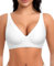 Ganado Damen BH Tiefem V-Ausschnitt Nahtloser BH Ohne Bügel Push Up BHS Bralette Soft Bequem BHS Bügellos Bustier (Weiß, M)