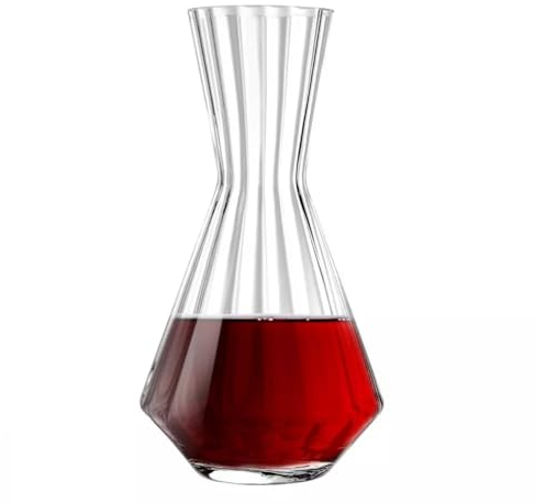 Krosno Krug Celebration, 1,2 L (1200 ml), Handgefertigtes Glas, Elegantes und Zeitloses Design, Ideal für Wasser, Saft, Getränke, Nur Handwäsche | Bleifreies Kristallglas