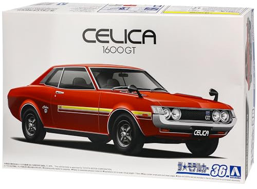 alles-meine.de GmbH T*o*y*o*t*a Celica 1600 GT Coupe Rot 1. Generation 1970-1975 059135 Nr 36 Kit Bausatz 1/24 Aoshima Modell Auto mit individiuellem Wunschkennzeichen