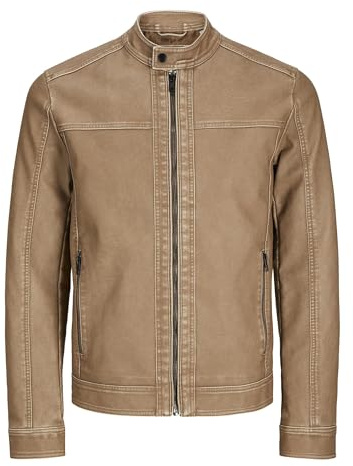 JACK & JONES Jjewarner Washed Pu Jacket Noos Jjewarner Washed Pu Jacket Noos Hombre (Pack de 1)