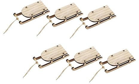 RORPOIR 12stücke Mini Holzschlitten Dekorative Tischornamente Für Weihnachten Miniatur Weihnachtsdekoration Für Büro Und Zuhause Handgefertigte Details Bastelideen