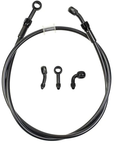 Tubo idraulico universale per olio del freno per moto Letgoing, CNC, disponibile in 400 mm a 2400 mm, foro di montaggio M10, raccordi girevoli per scooter, moto, fuoristrada ATV (600mm)