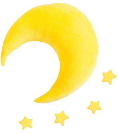 Neugeborenenkissen Stern Mond 5 Stück für Fotografie Requisite | Polyesterfaser, Gelb, Dekorativ und Niedlich, für Babyfotos im Studio, Weiche Form
