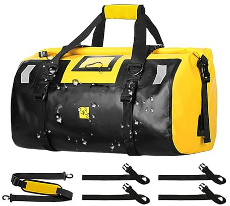 Senermter Motorradgepäck, Motorrad-Reisetasche - 40L wasserdichter Trockenrucksack | Outdoor-Reisegepäck mit reflektierenden Streifen, trockene Reisetasche zum Schwimmen, Camping, Reisen