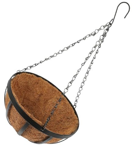 Toddmomy Maceta Colgante De Cestas Decorativas De Fibra Natural para Interior y Exterior, Cesta Resistente para Jardín, Balcón y Terraza, Montaje Pared, Uso Multifuncional, Diseño Duradero y Práctico