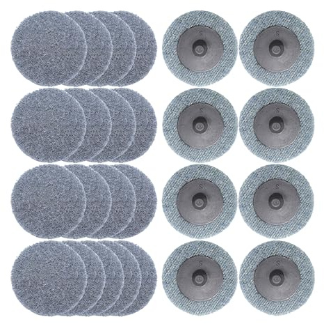 Merryland 25 Piezas Discos de Cambio Rápido Fino 50 mm | 50mm Amoladoras Neumáticas, Discos De Lijado De Cambio Rápido, Discos De Vellón Pintura Óxido Metal Acero Hierro, DGTAA25C3