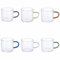 Villa d'Este Home Tivoli 1996 Good Morning - Juego de 6 tazas de café (80 ml, cristal borosilicatado, mango de color)