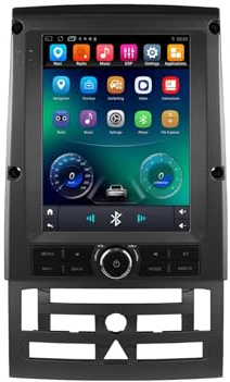 9.7 inch 2 Din Car Radio Android 13 with GPS Navigation USB steering wheel control Bluetooth hands-free system Backup Camera Cooling fan for Peugeot 407 SW 2004-2011 Car Stereo Touch Screen(B5 8+256