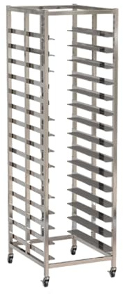 Multi-Layer Bun Pan Bakery Rack,Commercial Mobile Sheet Pan Rack,Stainless Steel Racking Trolley Storage,for Bread Pizza Baking,Load 400kg(15-Tier)