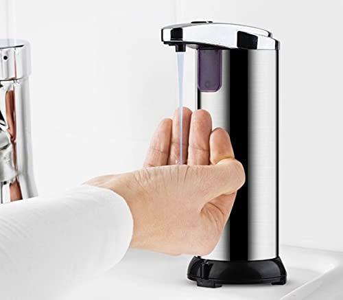 Nikou Dispenser automatico di sapone liquido Smart Sensor dispenser disinfettante senza contatto per cucina e bagno argento