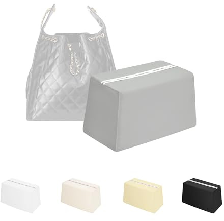 Purse Pillow Insert for Chanel 25 Bag Small, Soft Satin Fabric & Memory Foam Inner, Durable & Lightweight Handbag Filler, Easy to Insert, Ideal for Daily Use, 48 Color Options(Pearl Grey, 25 Small)