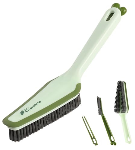 Bathroom Cleaner Brush, All-in-One Multi-Surface Shower Cleaning Brush with Stiff Bristles, Crevice Cleaning Design & Ergonomic Handle for Bathroom, Shower, Floor, Bathroom Scrubbing Brush with Handle