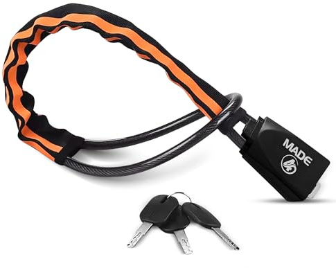 MADE4 Steering Wheel Lock Anti-Theft Device – Heavy Duty Car Steering Lock – Universal Car Security Steering Lock with 3 Keys – Fits Most Vans, SUVs, and Sedans – Tempered Steel Car Lock