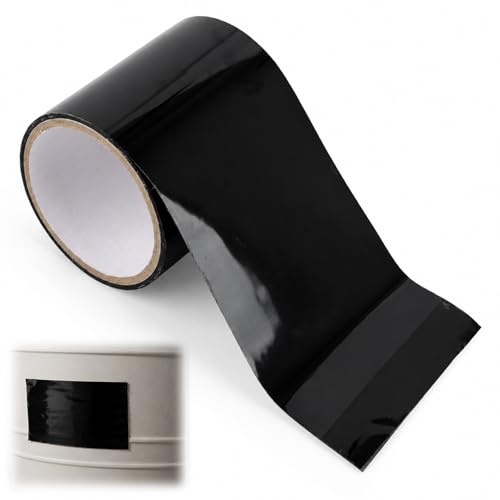 Nexaflow Nastro adesivo impermeabile in PVC con rivestimento in Tpe, 1,5 m x 10 cm, nero, per piscina, tenda, telo stagno, tubi e copertura, adesivo rinforzato a contatto con acqua, superficie