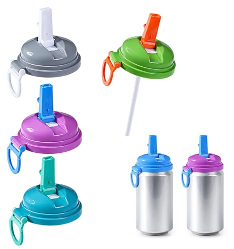 4PCS Drink Covers Spill Guard, Can Lids for Fizzy Drinks & Can Lids for Tins – Lids for Standard Soda Cans, Leak Resistant Seals, Reusable Covers for Tin Cans, Ideal for Home and Travel