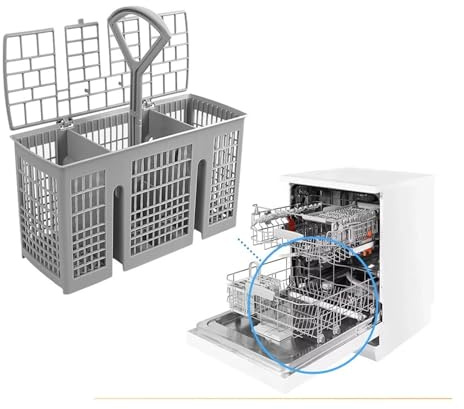 Multifunctional Dishwasher Basket Universal Knife Fork Storage Basket,compatible For GE,Accessory Foldable Cutlery Holder Dishwasher Basket