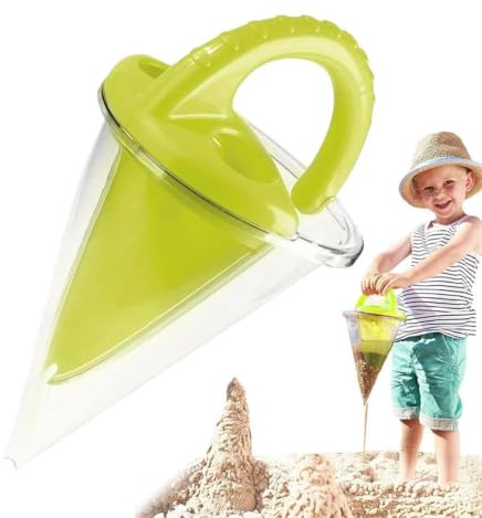 Funnel per Sabbia Magico, Giocattoli Spiaggia Bambini per Castelli di Sabbia Gocciolanti, Gioco Educativo STEM All'aperto per Mare e Giardino, Regalo Creativo per Ragazzi e Ragazze, 28cm