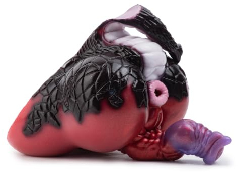 Großer 2 in 1 Monster Dildo Masturbator für Männer und Frauen | Flüssigsilikon, 100% wasserdicht, ca. 23 cm groß, mit strukturiertem Kanal und detailreicher Monster-Optik