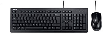 Asus - Pack Clavier et Souris USB Noirs U2000