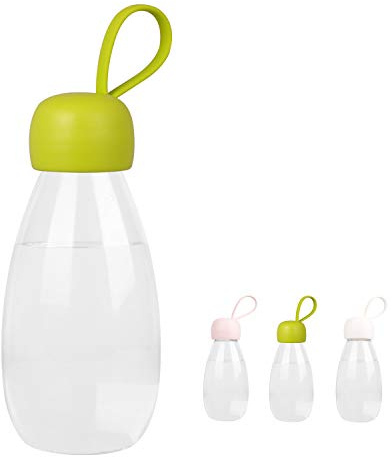 emoi BPA Free Water Bottle, 12oz/360ml Cute Water Bottle with Carrying Strap, Ideal for Kids Boys Girls Students Women Healthy Hydration-Green