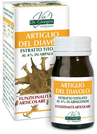 Dr Giorgini Integratore Alimentare, Monocomponenti Erbe Artiglio del Diavolo Estratto Titolato al 4% in Arpagoside Pastiglie - 30 g
