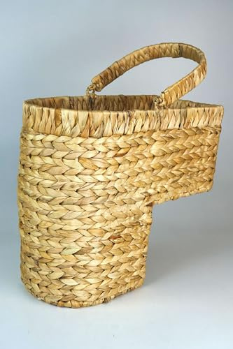 Treppenkorb aus Wasserhyazinthe Stufenkorb mit Tragegriff ARTRA, BSCI, edel verarbeitet, Handarbeit, nachhaltig