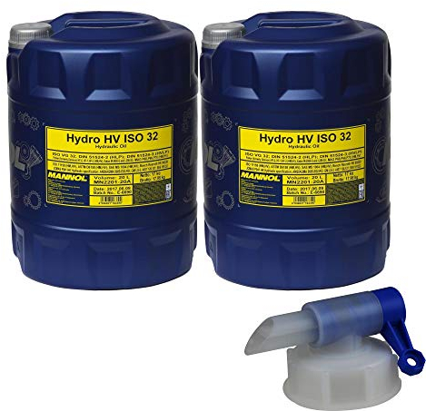 2x 20 Liter Mannol Hydro HV ISO 32 Hydrauliköl HVLP 32 Öl Oil DIN 51524/3