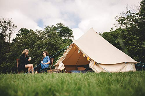 Klocktält 4 meter med spishål och dragkedja i marktäcket av Bell Tent Boutique