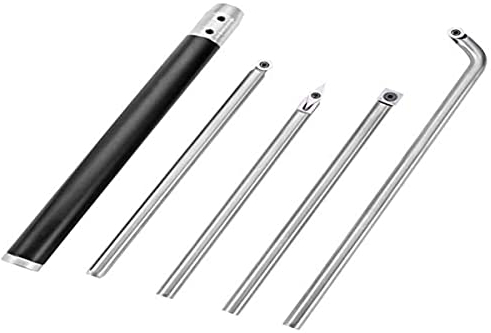 VEVOR Stechbeitel Set 12 mm, Stemmeisen Holz mit Grifflänge 295 mm, Stechbeitel 1+4PCS, Tranchiermesser mit Wellenlänge 250 mm, Beitel Holz für Holzdrehmaschinen Metallisch