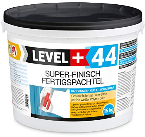 Super Finish Spachtel 15kg Fertigspachtel Q4 Perfekt Glätt Flächen Füll für Küche Bad Wohnzimmer RM44