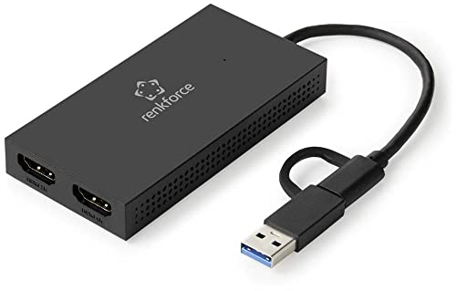 RENKFORCE USB-A, USB-C® 5Gbps, HDMI™ External Graphics Card