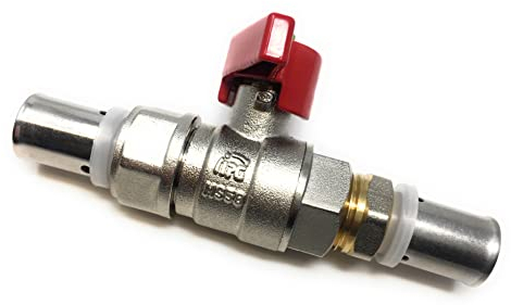 Pressfitting Kugelhahn für Verbundrohr 16 20 26 Mehrschichtverbund mit TH Kontur (16 mm 1/2)