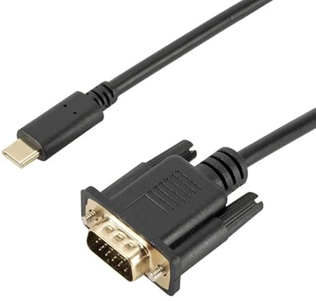 High-Tech Place TC026 1.8M 1080P USB-C/Câble d'adaptateur mâle de Type C/C mâle VGA