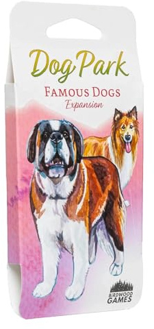 Dog Park Strategie-Brettspiel Berühmte Hunde Erweiterung von Birdwood Games, fügt neue Charaktere mit 29 neuen Karten hinzu, Familien-Brettspiel