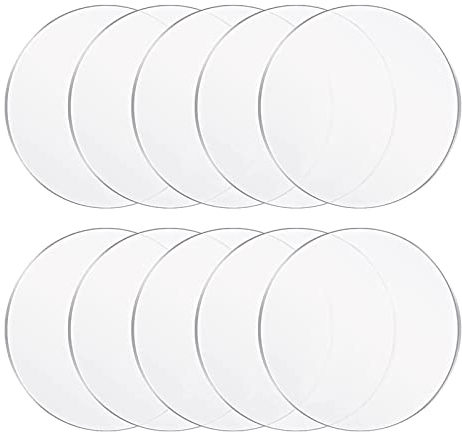 Gsrhzd Acrylic Discs, 10 PCS 15CM Clear Round Acrylic Circle Blanks Sheets 2MM Thick Transparent for Picture, Frame, Painting, DIY Crafts, Display Projects