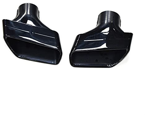 WEHOMY 1 Paar 304 Edelstahl Auto Auspuff Endrohr Endschalldämpfer Vierkantdüse Für BMW G30 G38 525i 530i 528i Auspuffblenden (Color : Schwarz)