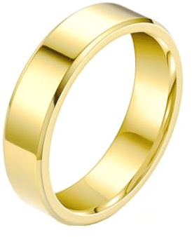 MAGIIE 6mm Ringe für Herren Männer,Eheringe Herren Schwarz/Gold,Herren Ring aus Edelstahl,Partnerringe Freundschaftsringe,Größe 60 bis 70