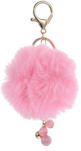VALICLUD Schlüsselanhänger Mit Strass-tulpe Flauschiger Plüsch-schlüsselanhänger Entzückender Schlüsselbund-anhänger Leicht Und Robust Zum Anhängen An Taschen Oder Schlüsselbunde