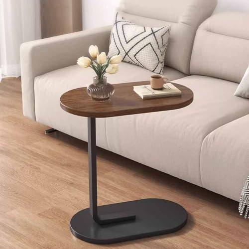 ZYBOWAYL Wohnzimmer Couchtisch C Form Beistelltisch Weiß Holz-kaffeetisch Kleiner Sofatisch Hohe 60cm Balkon Blumentisch Einfacher Aufbau für Schlafzimmer Büro Wohnheim (Color : C)