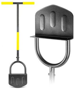 WAZUBC Edger Strumento per prato manuale, 106,7 cm, con impugnatura a T, a mezzaluna, con manico lungo, per erba che delimita marciapiedi, vialetti, giardini (stile 1)