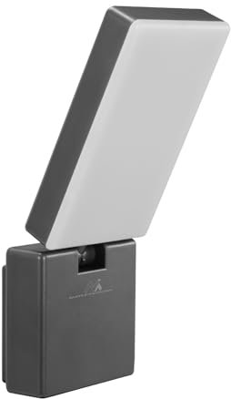 Maclean MCE514 Lampada da parete a LED, illuminazione per esterni ed interni, Rotazione e inclinazione regolabili, 10W, IP65, impermeabile, 700lm, 4000K bianco neutro (Grigio)