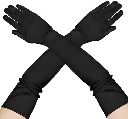 Schwarze Handschuhe,Handschuhe Schwarz,Handschuhe Damen,Lange Handschuhe,Black Gloves,Handschuhe Lang,Satin Handschuhe Lang,20er Jahre Accessoires Damen,20er Jahre Accessoires,Abendhandschuhe Lang
