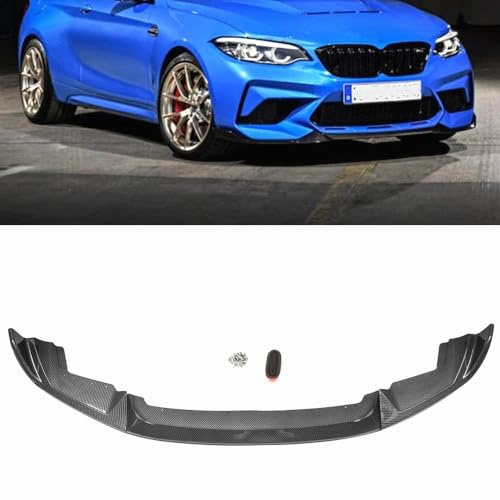 WETCL Lip Parachoques Delantero,para BMW F87 M2 Competition 2019-2021,Coche Parachoques Delantero Labio Divisor Difusor Trim Kit lip Spoiler Delantero Frontal,Carbon Fiber Exterior