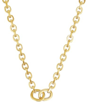 s.Oliver Halskette Edelstahl Damen Halsschmuck, 40+5 cm, Gold, Kommt in Schmuck Geschenk Box, 2038853