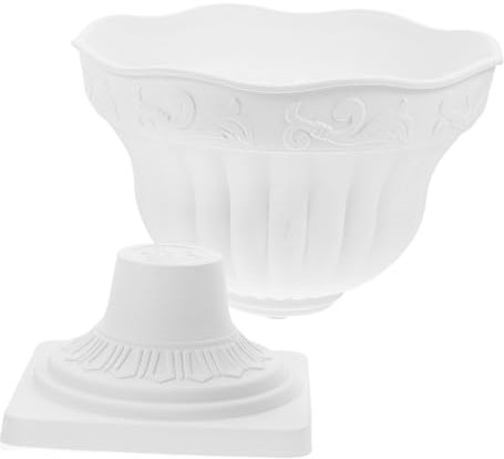 SEWOART Urnenpflanzgefäß Aus Kunststoff Römische Säule Blumentopf Für Garten Terrasse Veranda Heimdekoration Pflanzgefäß Für Draußen Klassisches Design