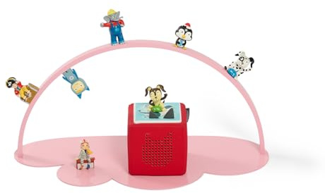 Kawentsmann Regal für Toniebox & Tonies Wolke - Kinderregal zum Hinstellen - Aufbewahrung für 70-100 Tonie-Figuren - 100% magnetisch - für Mädchen & Jungen Rosa