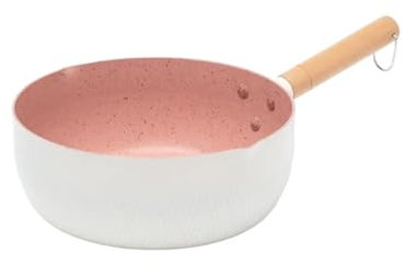 Cacerola Para Leche Olla for leche, sartén antiadherente, olla for leche, olla for comida, freír y hervir, Cocina de Inducción integrada, Gas Universal(White)