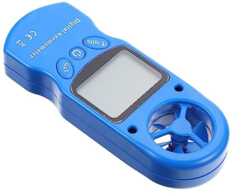Gatuida Mini Anémomètre Numérique Portable Pratique Hygrothermographe Fonctionnel Sans Pile Appareil De Mesure Du Vent Et Humidité Pour Usage Extérieur Et Intérieur