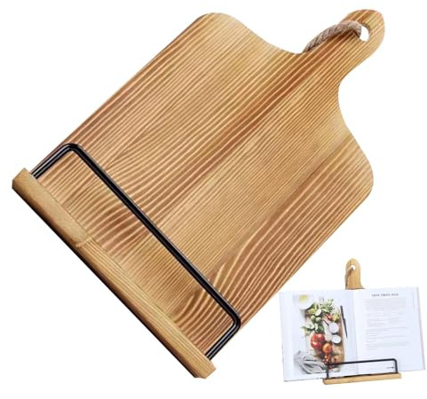 Supporto per ricettario in legno, multifunzione, per libri di cucina e supporto, durevole, per amici di famiglia, colleghi